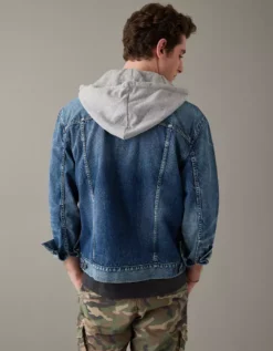 AE Hooded Denim Trucker Jacket -Aerie Fashion Shop 0106 1537 400 ob