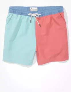 AE 5.5" Colorblock Swim Trunk -Aerie Fashion Shop 0133 7284 639 f