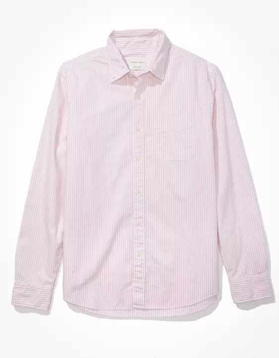 AE Everyday Striped Oxford Button-Up Shirt 3 AE Everyday Striped Oxford Button-Up Shirt - Image 3