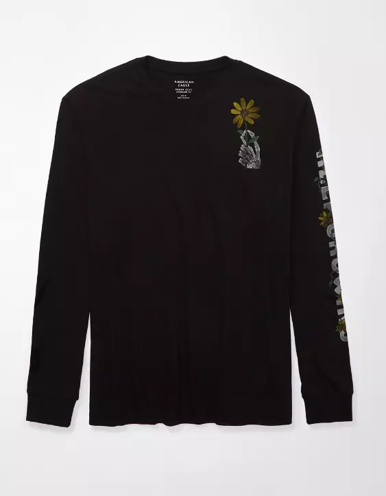 AE Super Soft Long-Sleeve Halloween Graphic T-Shirt 3 AE Super Soft Long-Sleeve Halloween Graphic T-Shirt - Image 3