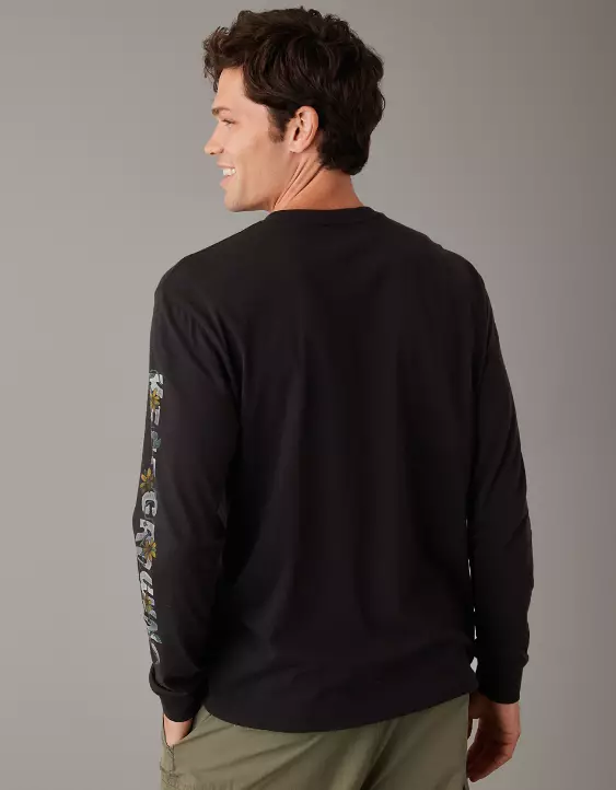 AE Super Soft Long-Sleeve Halloween Graphic T-Shirt 2 AE Super Soft Long-Sleeve Halloween Graphic T-Shirt - Image 2