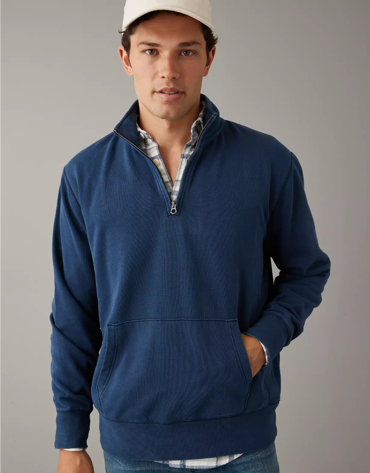 AE Super Soft Quarter-Zip Sweatshirt 1 AE Super Soft Quarter-Zip Sweatshirt