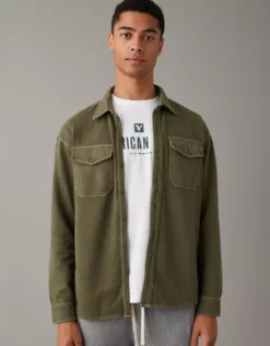 AE Super Soft Fleece Shacket -Aerie Fashion Shop 0195 2079 309 of