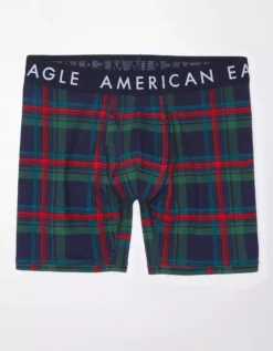 AEO Plaid 6" Classic Boxer Brief -Aerie Fashion Shop 0235 0034 410 f