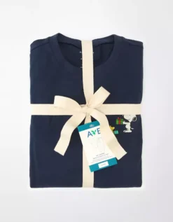 AE Snoopy Fleece PJ Set -Aerie Fashion Shop 0239 7503 410 d1