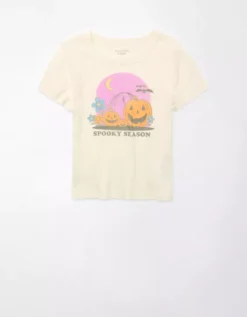 AE Halloween Graphic Baby Tee -Aerie Fashion Shop 0303 9018 106 f