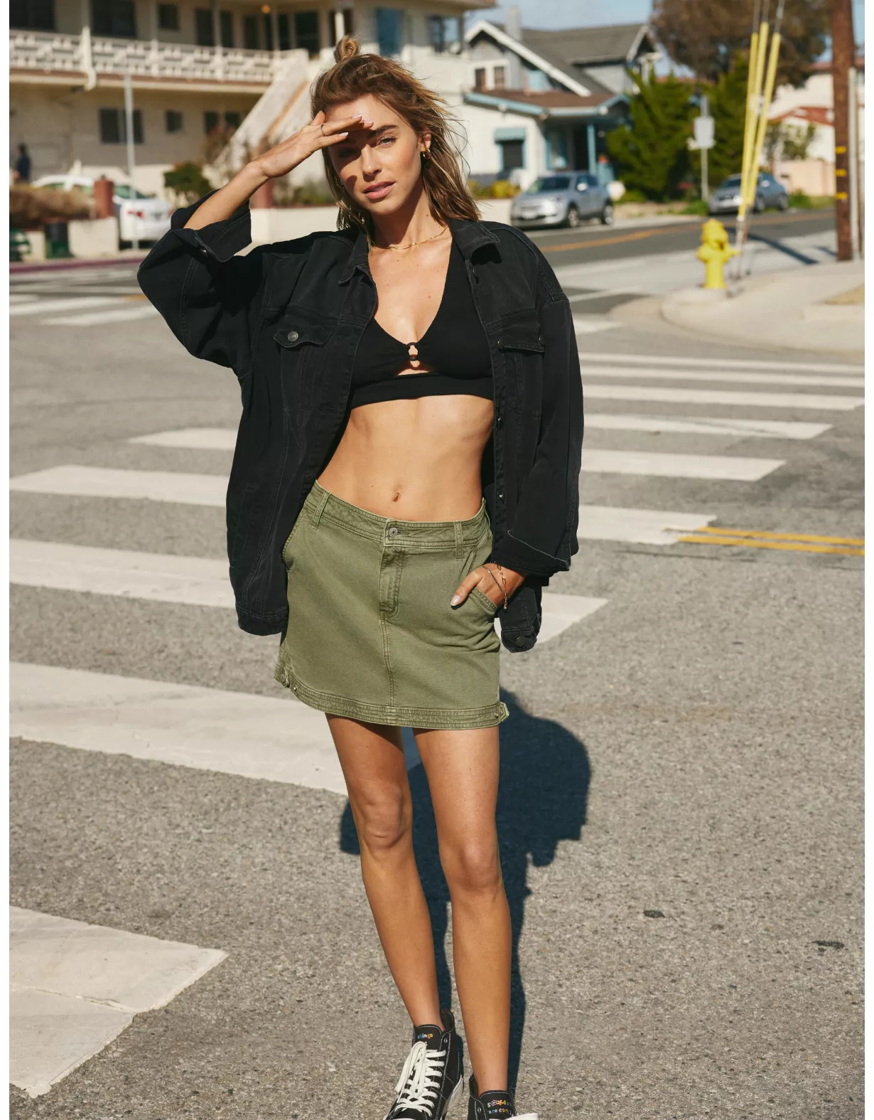 AE High-Waisted Utility Mini Skirt 1 AE High-Waisted Utility Mini Skirt