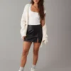 AE Vegan Leather High-Waisted Mini Skirt