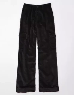 AE Dreamy Drape Stretch Curvy Super High-Waisted Baggy Wide-Leg Corduroy Pant -Aerie Fashion Shop 0323 5058 016 f