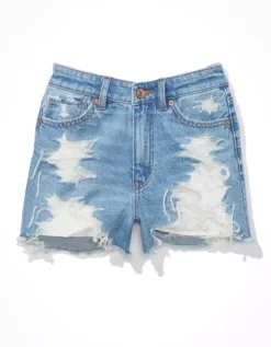 AE Strigid Denim Mom Shorts -Aerie Fashion Shop 0338 7423 851 f
