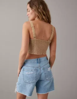 AE Cropped Denim Corset Tank Top 4 AE Cropped Denim Corset Tank Top -Aerie Fashion Shop 0358 5234 200 ob
