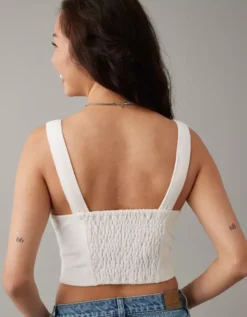 AE Cropped Corduroy Corset Top -Aerie Fashion Shop 0358 5328 106 ob