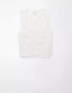 AE X The Ziegler Sisters Cropped Corset Tank Top -Aerie Fashion Shop 0366 5744 100 f