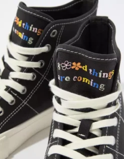 AE Doodle Canvas High-Top Sneaker -Aerie Fashion Shop 0414 6171 001 b