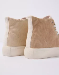 AE Corduroy Platform High-Top Sneaker -Aerie Fashion Shop 0414 6306 026 d1