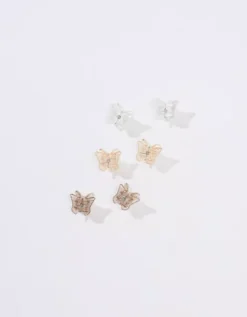 AEO Butterfly Mini Hair Clip 6-Pack -Aerie Fashion Shop 0421 6666 900 b