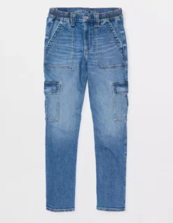 AE Stretch Super High-Waisted Ankle Straight Cargo Jean -Aerie Fashion Shop 0435 4844 489 f