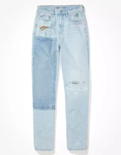 AE Pride Strigid Highest Waist Baggy Straight Jean -Aerie Fashion Shop 0437 4405 508 f