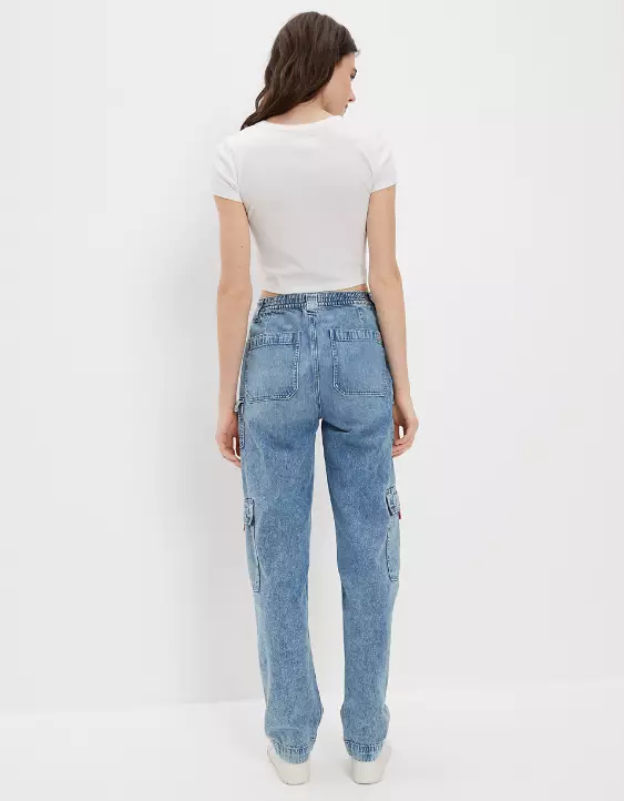 AE Dreamy Drape Highest Waist Baggy Straight Jean 2 AE Dreamy Drape Highest Waist Baggy Straight Jean - Image 2