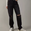 AE Strigid Ripped Super High-Waisted Baggy Straight Jean
