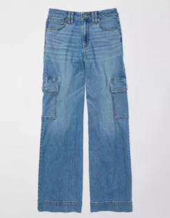 AE Dreamy Drape Stretch Super High-Waisted Cargo Baggy Wide-Leg Jean -Aerie Fashion Shop 0437 4914 584 f