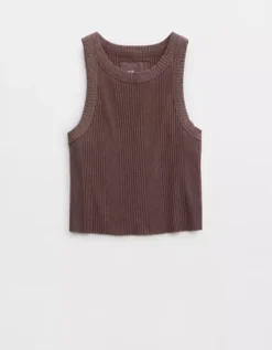 Aerie Textured Free Spirit Ribbed Tank Top -Aerie Fashion Shop 0441 3168 215 f