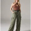 AE Dreamy Drape Stretch Super High-Waisted Cargo Baggy Wide-Leg Pant