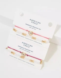 AE Vintage Heart Friendship Bracelet 4-Pack -Aerie Fashion Shop 0483 7183 900 b
