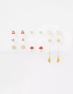 AEO Fruit Hoop + Stud Earring 18-Pack -Aerie Fashion Shop 0484 6623 709 b