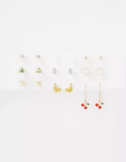AEO Fruit Hoop + Stud Earring 18-Pack -Aerie Fashion Shop 0484 6623 709 f