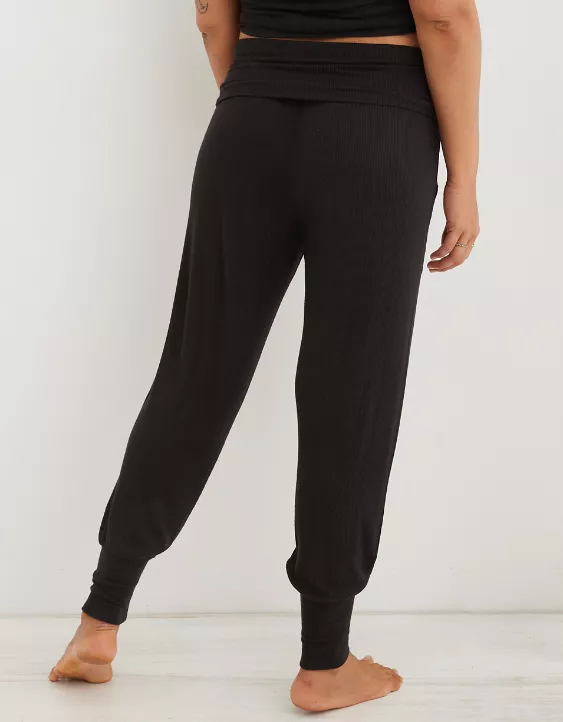 Aerie Real Soft® Ribbed Foldover Jogger 2 Aerie Real Soft® Ribbed Foldover Jogger - Image 2