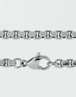 West Coast Jewelry Polished Stainless Steel Box Chain Necklace -Aerie Fashion Shop 0508 0048 013 b