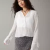 AE Mesh Ruffled Shirt