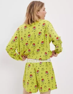 AE Grinch Fall Plush PJ Set -Aerie Fashion Shop 0575 2960 300 ob