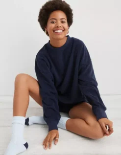 Aerie The Chill Cozy Crew Sweatshirt -Aerie Fashion Shop 0743 3190 410 os