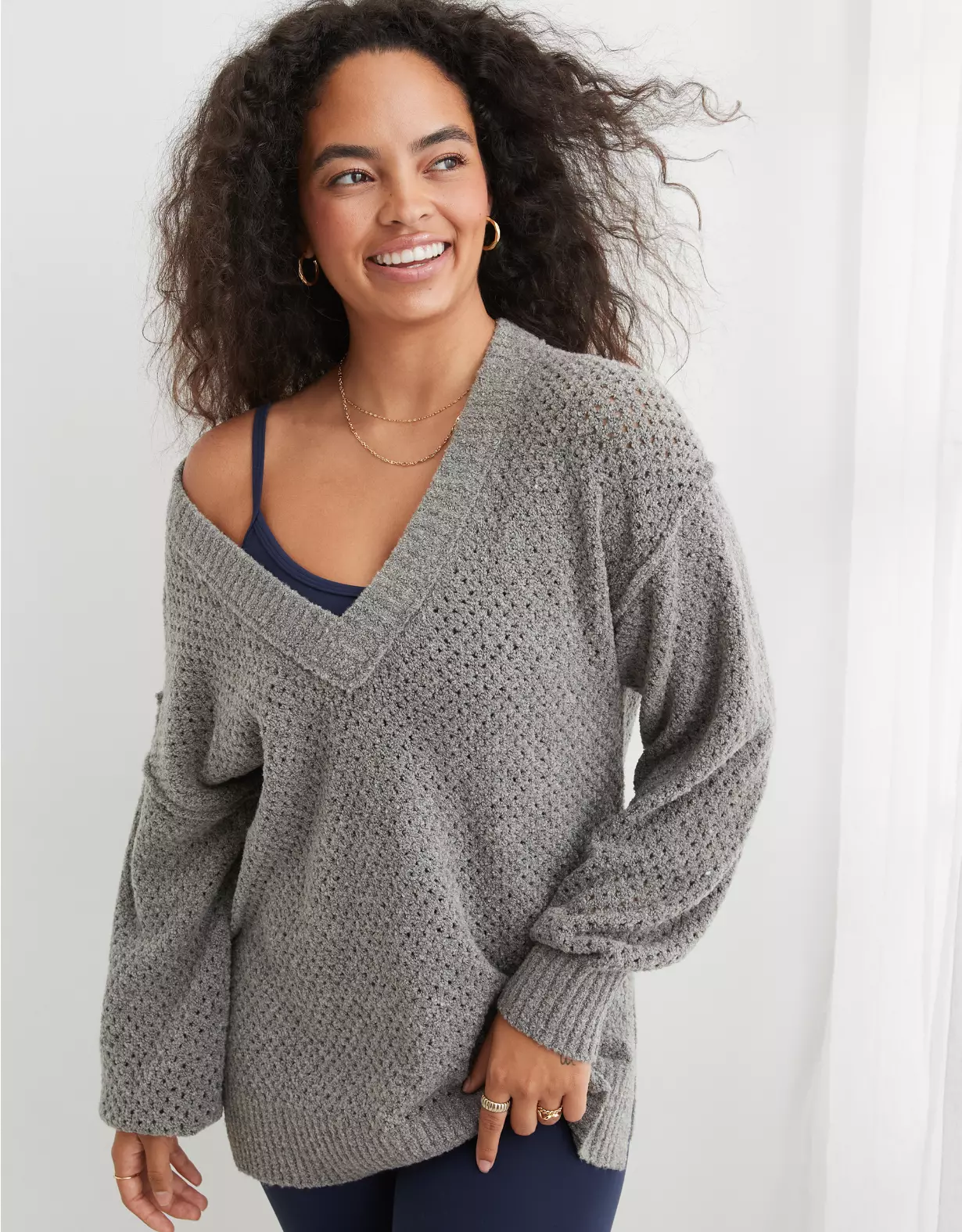 Aerie Oversized V-Neck Sweater 1 Aerie Oversized V-Neck Sweater