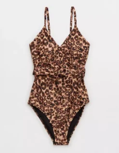 Aerie Leopard Wrap One Piece Swimsuit -Aerie Fashion Shop 0751 4285 158 f