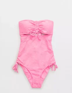 Aerie Lace Cut Out Strapless One Piece Swimsuit -Aerie Fashion Shop 0751 4883 674 f