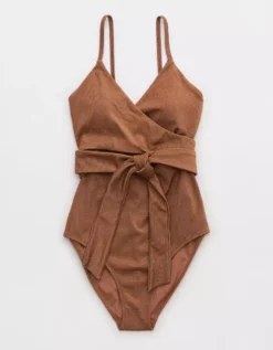 Aerie Shine Pique Wrap One Piece Swimsuit -Aerie Fashion Shop 0751 5013 173 f