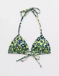 Aerie Leopard String Triangle Bikini Top -Aerie Fashion Shop 0752 3697 361 f