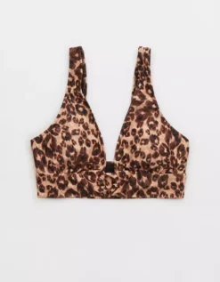 Aerie Longline Plunge Leopard Ring Bikini Top -Aerie Fashion Shop 0753 4746 158 f