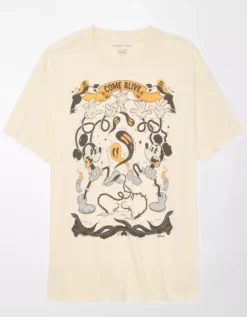 AE Oversized Halloween Mickey Graphic Tee -Aerie Fashion Shop 1095 9008 106 f