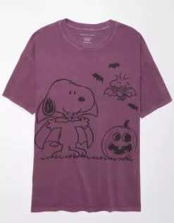 AE Oversized Halloween Snoopy Graphic Tee -Aerie Fashion Shop 1095 9014 500 f