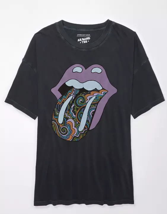 AE Oversized Rolling Stones Graphic Tee 3 AE Oversized Rolling Stones Graphic Tee - Image 3