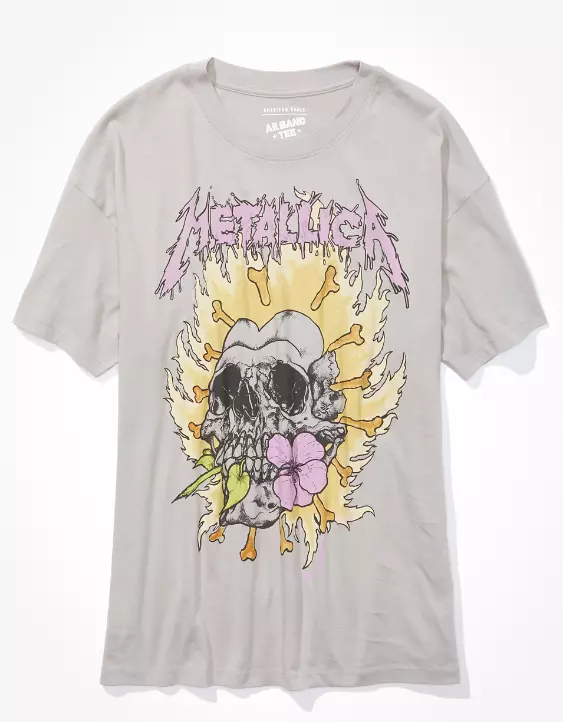 AE Oversized Metallica Graphic Tee 3 AE Oversized Metallica Graphic Tee - Image 3