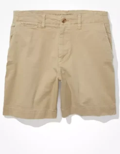 AE Flex 7" Lived-In Khaki Short -Aerie Fashion Shop 1131 7366 212 f