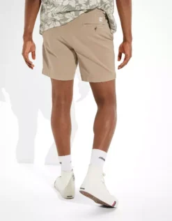 AE Flex 7" Lived-In Khaki Short -Aerie Fashion Shop 1131 7366 212 ob