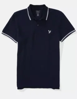 AE Super Soft Legend Slim Fit Pique Ringer Polo Shirt -Aerie Fashion Shop 1165 3358 410 f