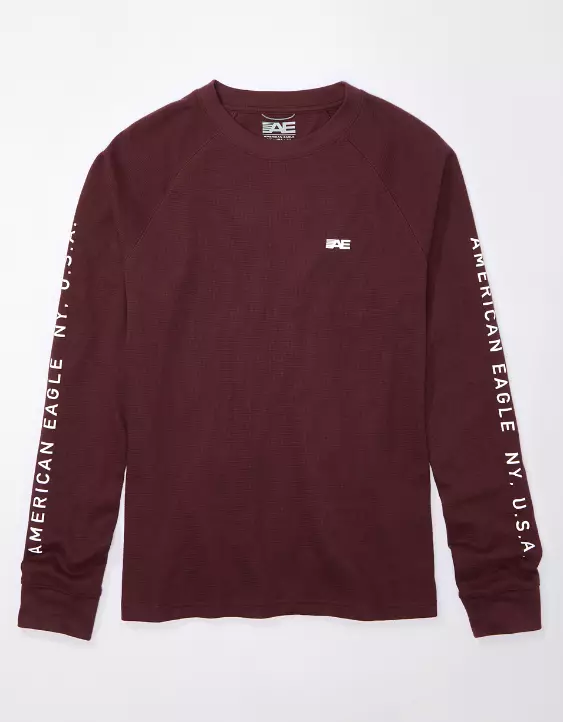 AE 24/7 Long-Sleeve Graphic Thermal T-Shirt 3 AE 24/7 Long-Sleeve Graphic Thermal T-Shirt - Image 3