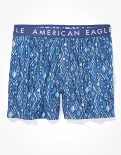AEO Geo Print Ultra Soft Pocket Boxer Short -Aerie Fashion Shop 1237 0030 450 f